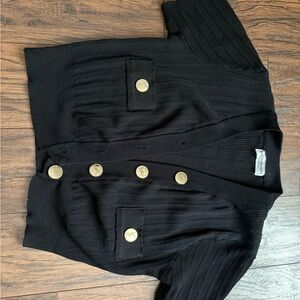 Yves Saint Laurent Black Knit Cardigan